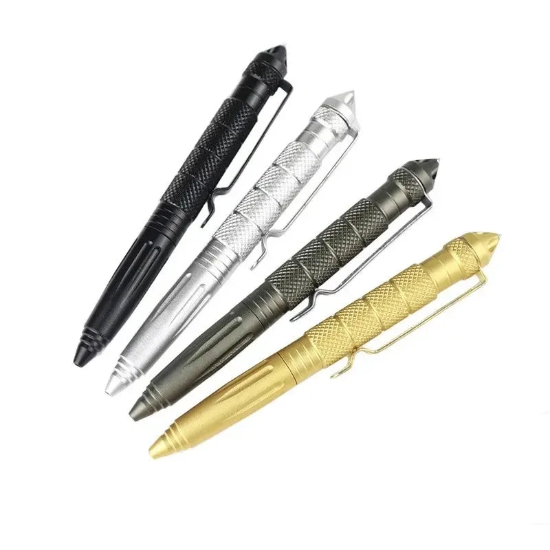 Tactical pen available in black silver grey and gold colors