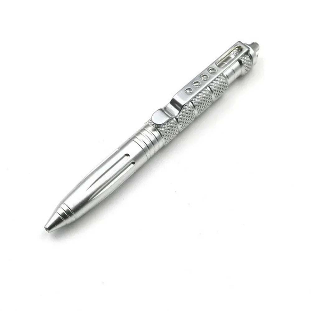 Silver aviation aluminum tactical pen EDC glass breaker tool