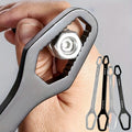 Universal double-ended self-tightening wrench set — 3-17mm black and silver